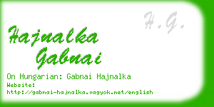 hajnalka gabnai business card